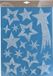 Decoris Kerst raamstickers glitter sterren - wit - kunststof - 30 x 40 cm