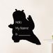 Ambiance Sticker Schoolbordsticker - uitwisbare zelfklevende muurstickers - Silhouet van een Kung-fu panda - 55x55 cm