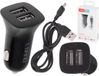 L-BRNO Chargeur de voiture USB double + Micro, noir