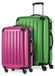 HAUPTSTADTKOFFER - Alex - 2-delige kofferset harde schaal glanzend, middelgrote koffer 65 cm + handbagage 55 cm, 74 + 42 liter, TSA, groen-magenta