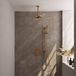 Brauer Gold Carving Thermostatische Regendoucheset Inbouw - Hoofddouche 20 cm - 3 Weg - Handdouche Rond - Doucheslang - Geintegreerde Glijstang - Geborsteld Goud