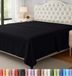 Utopia Bedding Bovenlaken - zachte geborstelde microvezelstof - krimp- en kleurbestendig - gemakkelijk te onderhouden, Kingsize, Zwart