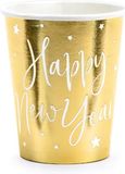Partydeco Poland PartyDeco Bekertjes Happy New Year | Wegwerbekertje | Oud & Nieuw | 220 ml