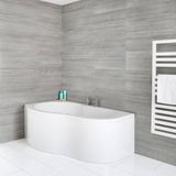 Hudson Reed Ashbury baignoire d'angle avec panneau 150cm x 100cm Blanc brillant | Modèle gauche