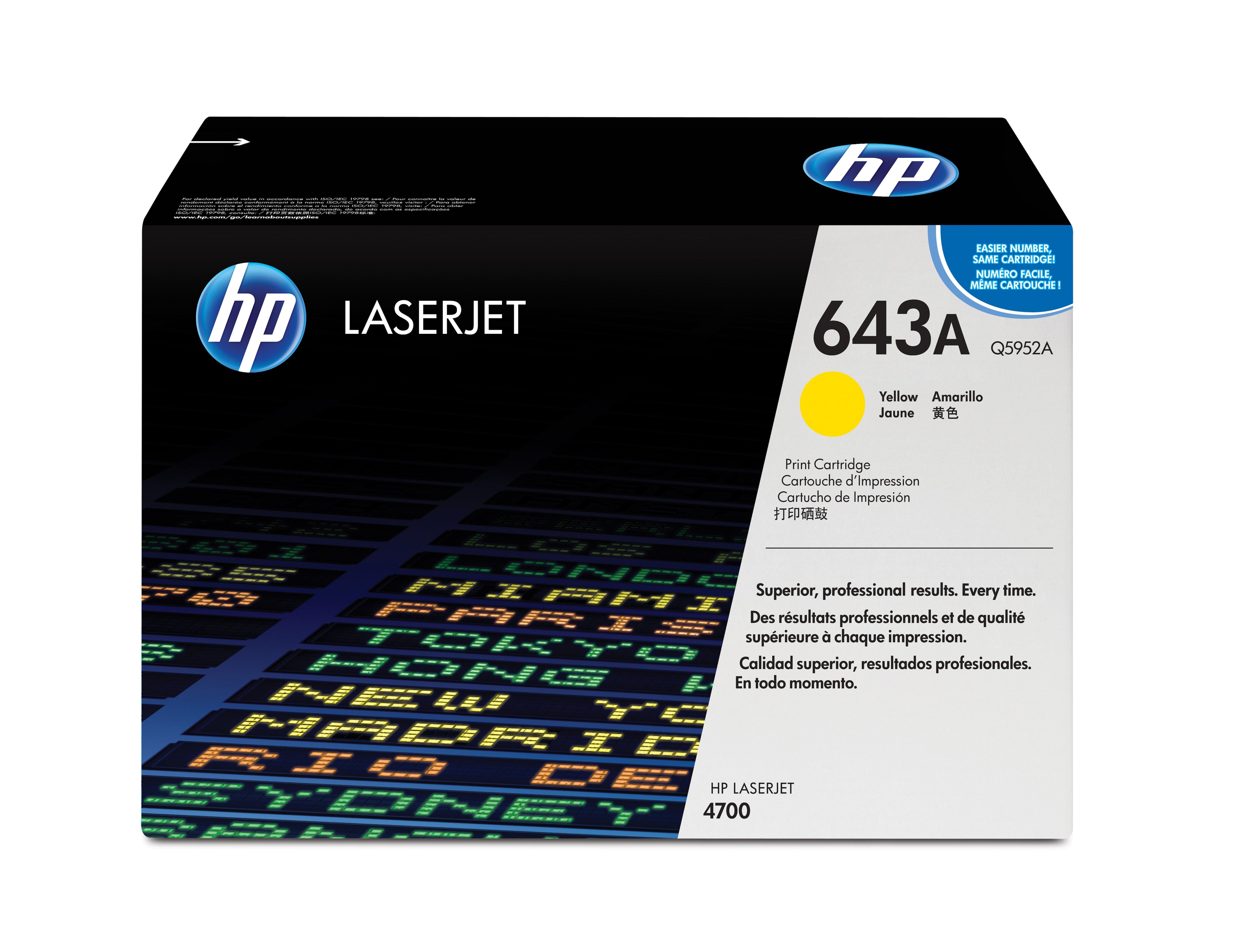 HP 643A Yellow Toner Cartridge (Q5952A)