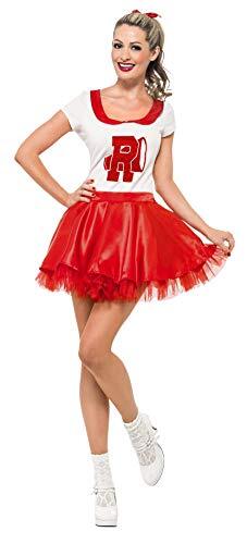Smiffys Sandy cheerleader kostuum met rok en bovendeel, klein