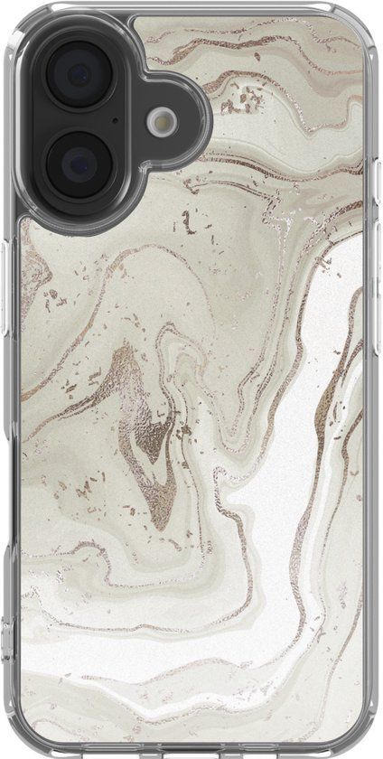 imoshion Hoesje - Geschikt voor Apple iPhone 16 - Design hoesje - Sandy Marble