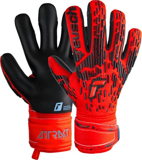 Reusch Attrakt Freegel Silver Keepershandschoenen - Maat 9 - Rood/Zwart - Heren