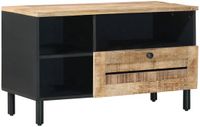 vidaXL - Opbergkasten - Bruin - 80 x 33,5 x 46 cm - Massief Mango Hout