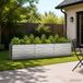 vidaXL Verhoogde Tuinbak Gegalvaniseerd Zilver 242 x 40 x 55 cm