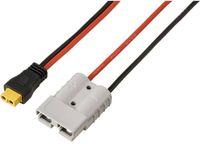 TRU COMPONENTS 50 A accuaansluiting op XT60-kabel 0,5 m TC-13619308 Zwart, Rood