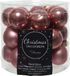 Decoris Kerstballen glas D2.5cm mix velours roze dia2.50cm