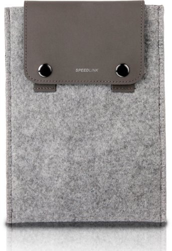 Speedlink Slicker beschermhoes voor Apple iPad mini/Samsung Galaxy Tab 2 (beschermt tegen krassen en vuil, drukknoppen) grijs