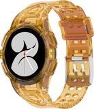 Wigento Samsung Galaxy Watch 5 Pro 45mm siliconen horlogeband met geïntegreerde behuizing