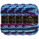 JubileeYarn Chenille Garen - Worsted Gewicht - 100g/Skein - Nibiru - 4 Strengen