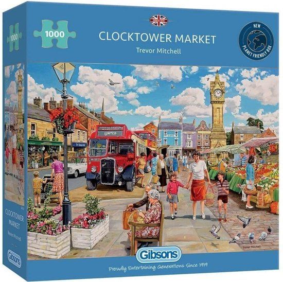 Gibsons Clocktower Market - 1000 Piece Jigsaw Puzzle