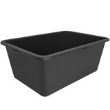 KOTARBAU® Mortelkuip, Mortelbak, Kunststof, 80 L, 78x54x31 cm, Zwart, Rechthoekige Metselkuip, Metselbak, voor Bouwplaats en Tuin, Cementbak, Kunststof Speciekuip