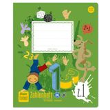 Formati Cijferschrift Z. 1 kwart 14 vellen, van 100 g/m² gerecycled papier, doordachte liniatuur om te leren cijfers