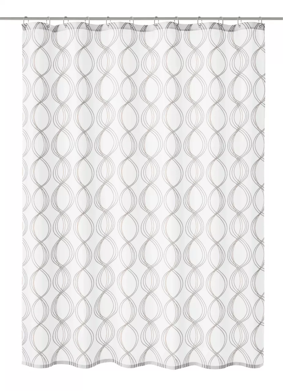 KLEINE WOLKE 5911100305 Douchegordijn - wit - polyester - 200cm