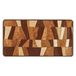 Baroni Home Keukentapijt, antislip, decoratief, Lavaile, 50 x 100 cm, bruin geometrisch