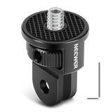 Neewer Actie Camera Mount Adapter met 1/4" Schroef Aluminium Compatibel met GoPro Hero 13 12 Insta360 X4 X3 DJI Osmo Pocket 3 Creator Combo Cage, GP-7