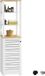 Merkloos Simpletrade Badkamerkast - Opbergkast - 1 Deur - 3 open vakken - 40x160x30 cm - Wit