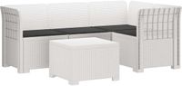 vidaXL 4-Zitter Tuin Sofa met Kussens Rattan Look PP Wit