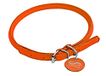 Chapuis Sellerie Glamour Halsketting verstelbaar, rond, leer voor honden en katten, oranje, diameter 8 mm, lengte 20-25 cm, maat S