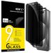 NEW'C 3 Stuks, Privacy Screen Protector voor iPhone 15 Pro Max (6,7 inch), Gehard Glass Schermbeschermer Film,Verbeterde privacyhoek van 28 graden- Eenvoudig installatiegereedschap inbegrepen