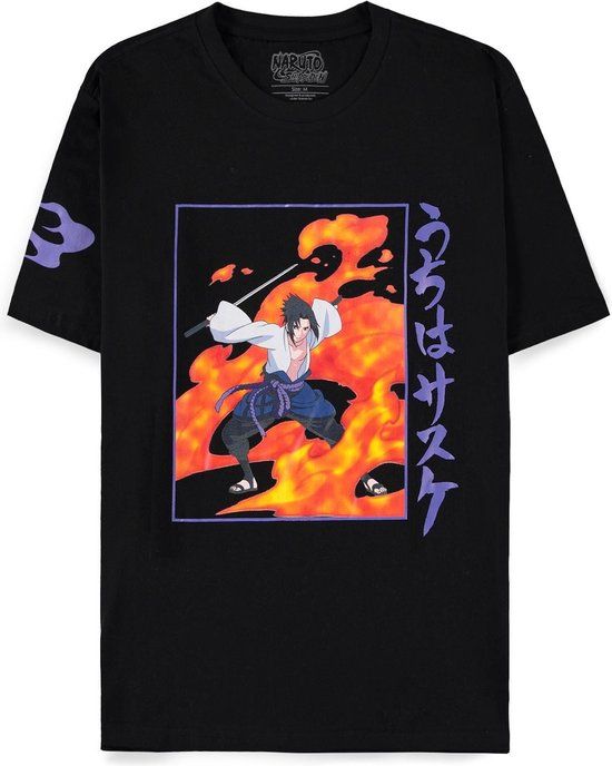Naruto - Sasuke T-shirt - Heren - Zwart - 2XL