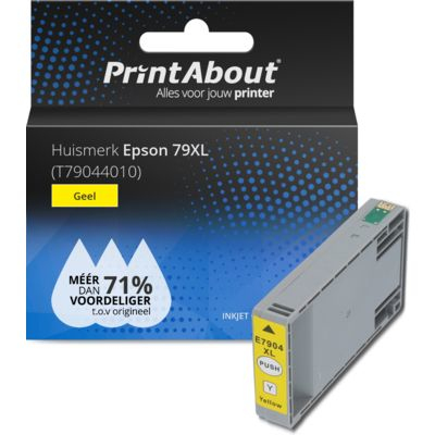 PrintAbout Huismerk Epson 79XL (T79044010) Inktcartridge Geel Hoge capaciteit