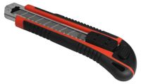 Stanley Couteau professionnel avec mécanisme de recharge automatique et verrouillage de sécurité, rouge/noir