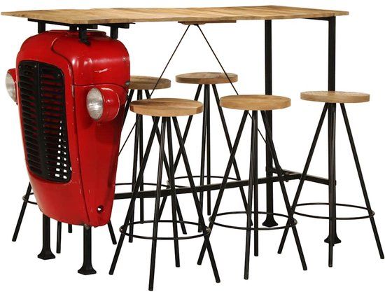 vidaXL 7-delige Barset massief mangohout