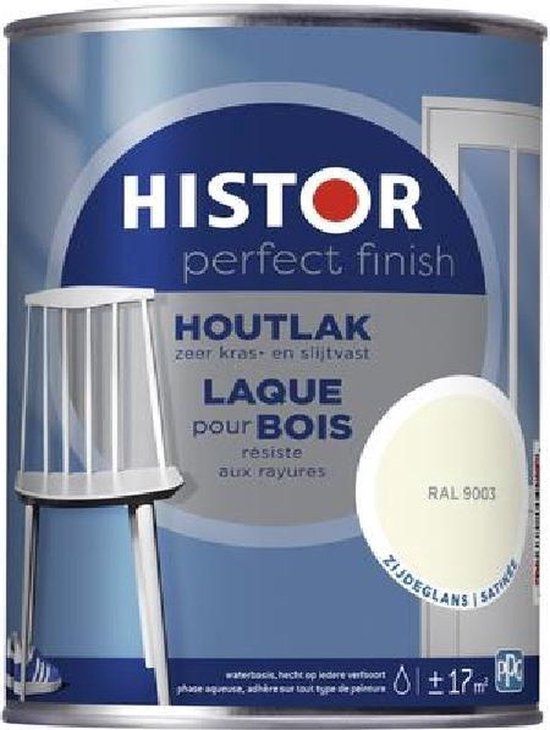 Histor Perfect Finish Houtlak Zijdeglans - RAL 9003 - 1.25L