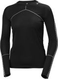 Helly Hansen Lifa Crew Manches Longues Couche de Base Noir XL Femme