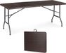 Viking Choice Table de camping - Table pliante 179x74 cm - Aspect bois - Plateau durable en HDPE