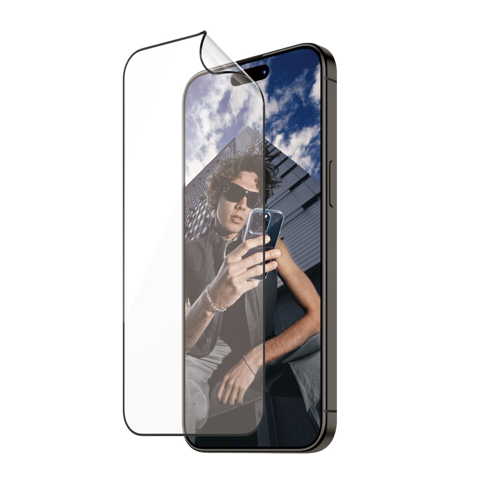 PanzerGlass UWF Matrix with D30 (Rec. PET) Clear Screen Protector for Apple iPhone 15 Pro Max