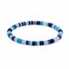 Frank 1967 7FB-0801 Heren Armband Kralenarmband Wit, Lichtblauw & Donkerblauw Zilverkleurig