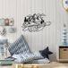 Stijlvol Zwart Metalen Wandaccessoire, 45 x 70 cm