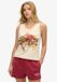 Superdry Vintage Logo Tokyo tanktop met ronde hals voor dames in pumice stone beige