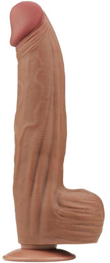 LoveToy Sliding Skin Dildo 31 cm Bruin