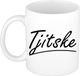 Bellatio Decorations Shoppartners Bv Tjitske Naam koffiemok - wit - keramiek - 300 ml