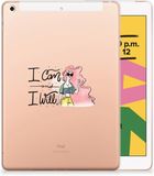 B2Ctelecom Backcover hoesje iPad 10.2 (2019/2020/2021) - i Can - TPU - 10 inch - Multi Transparant