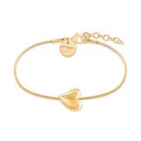 Tamaris Armband, elegante armband van gepolijst roestvrij staal, IP-goud, slangenketting, verstelbaar tot 21 cm, waterdicht en huidvriendelijk