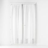 douceur d'intérieur Paar rechte stangdoorvoer (2 x 70 x 240 cm), natuurlijke mopshond, geweven voile