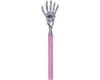 Concorde Rugkrabber - uitschuifbaar - roze - skelet handje - diamanten - massage krabber