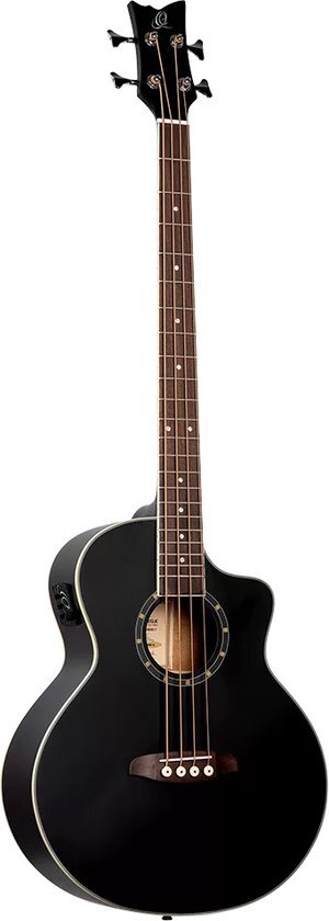 Ortega D7CE-SBK-4 Deep Series 7 Medium Scale Bass Satin Black