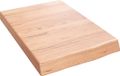 vidaXL Plateau de lavabo 40x60x(2-6) cm Bois massif Marron clair
