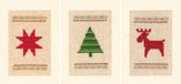 Vervaco Kerst Wenskaart Kit - Set van 3