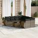 Maison Exclusive - Ensemble de jardin, 9 pièces, avec coussins, gris, en polyrotin